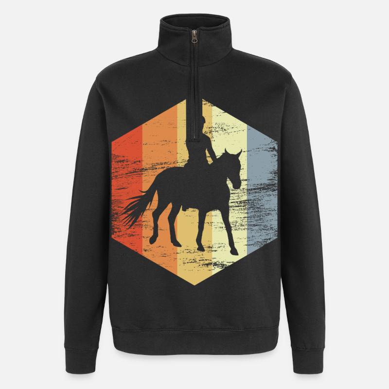 Look rétro de la conduite - Sweat à zip 1/4 - noir