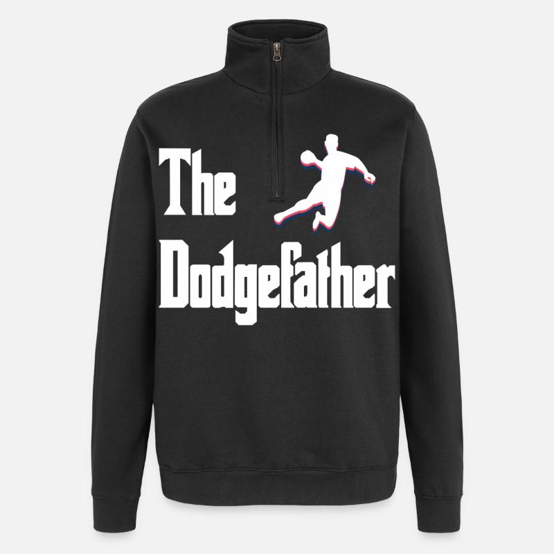 Dodgefather Silhouette Design - Sweat à zip 1/4 - noir