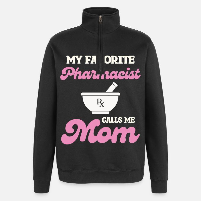 Lieblingspharmazeutin Mama - Quarter-Zip-Sweatshirt - Schwarz