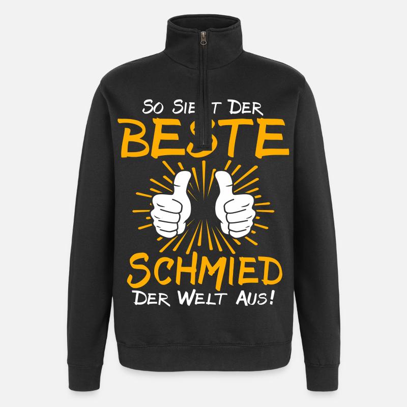 Idée de cadeau pour forgeron - Sweat à zip 1/4 - noir