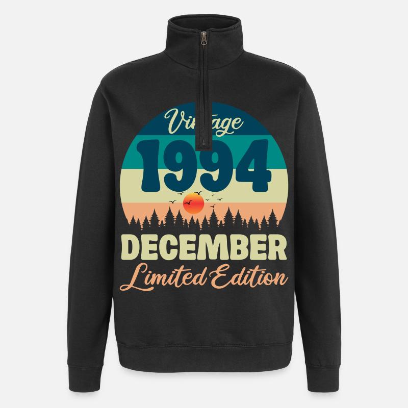 Anniversaire Décembre 1994 Cadeau D'anniversaire  - Sweat à zip 1/4 - noir