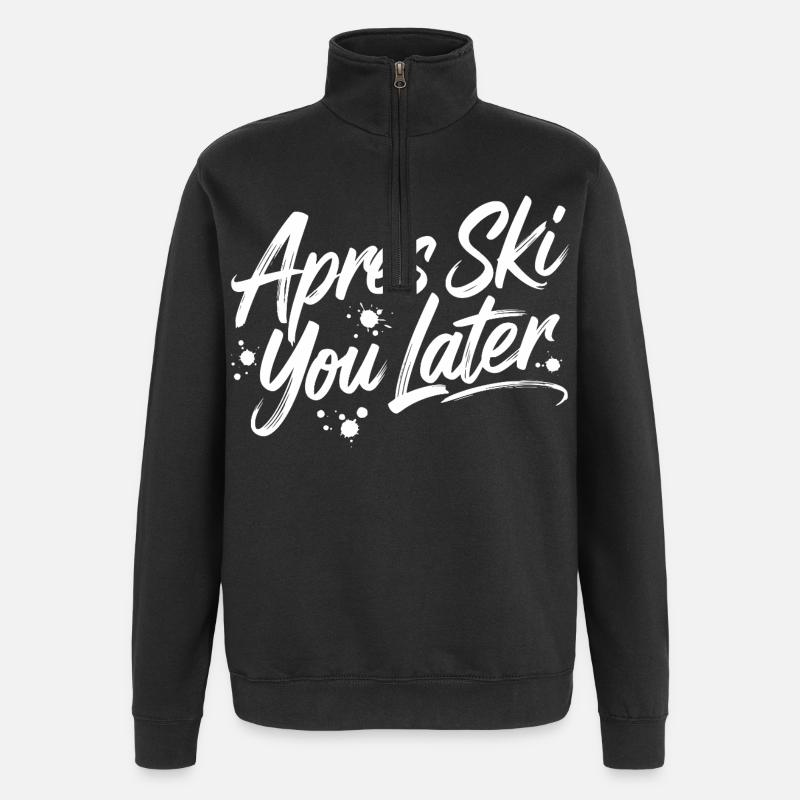 Après Ski you plus tard - Sweat à zip 1/4 - noir