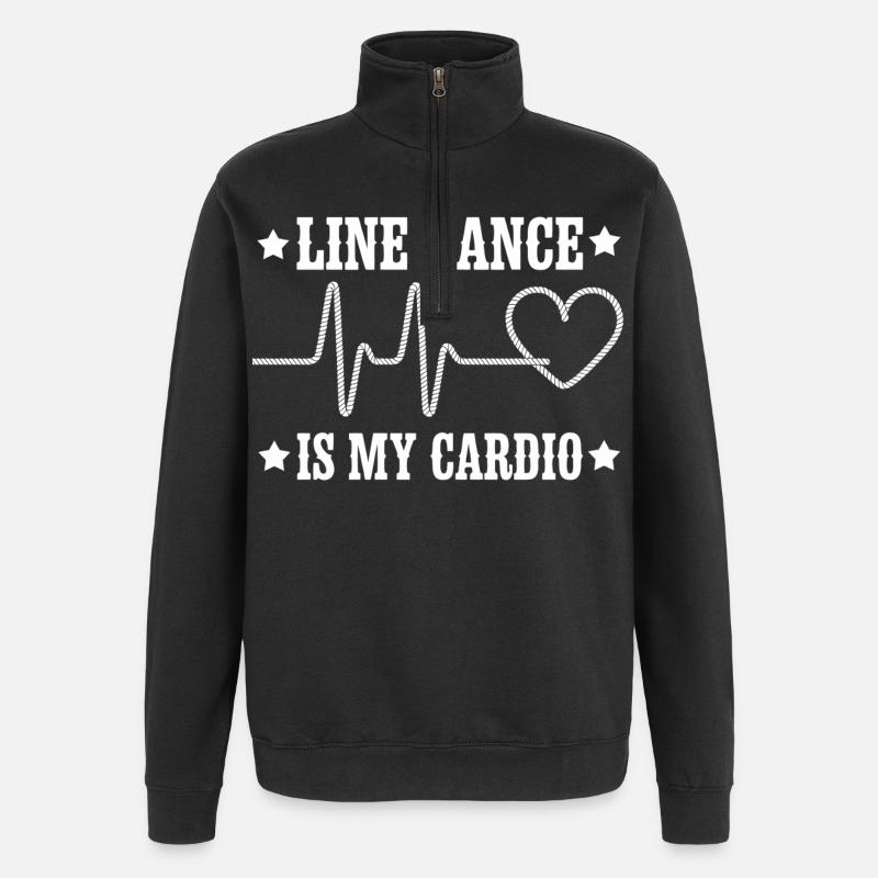Line Dance Cardio Motiv - Quarter-Zip-Sweatshirt - Schwarz