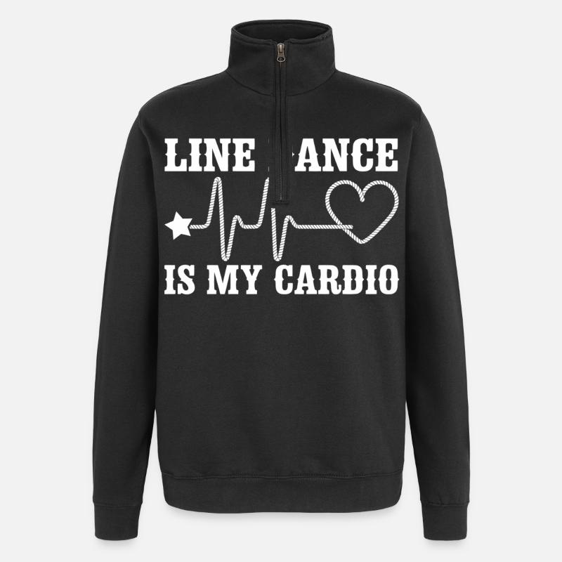Line Dance Cardio Statement - Quarter-Zip-Sweatshirt - Schwarz