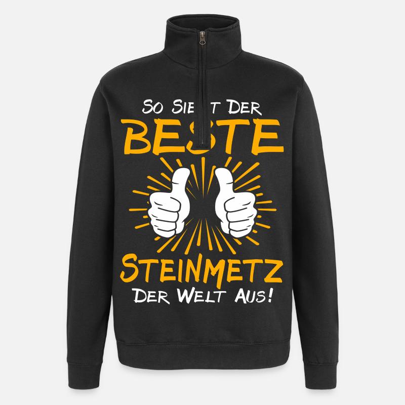 Steinmetz Geschenkidee - Quarter-Zip-Sweatshirt - Schwarz