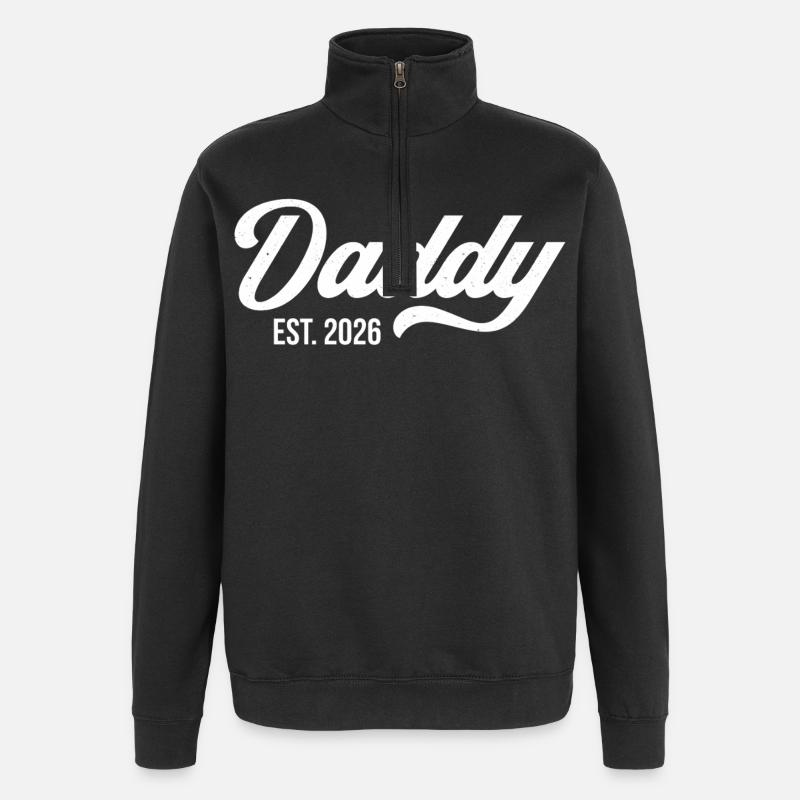 Daddy Est. 2026 - Sweat à zip 1/4 - noir