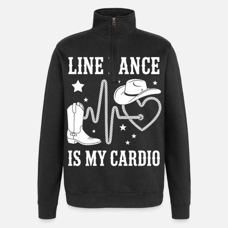 Line Dance Cardio Style - Quarter-Zip Sweatshirt - black