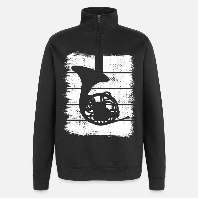 Cor français Sketch - Sweat à zip 1/4 - noir