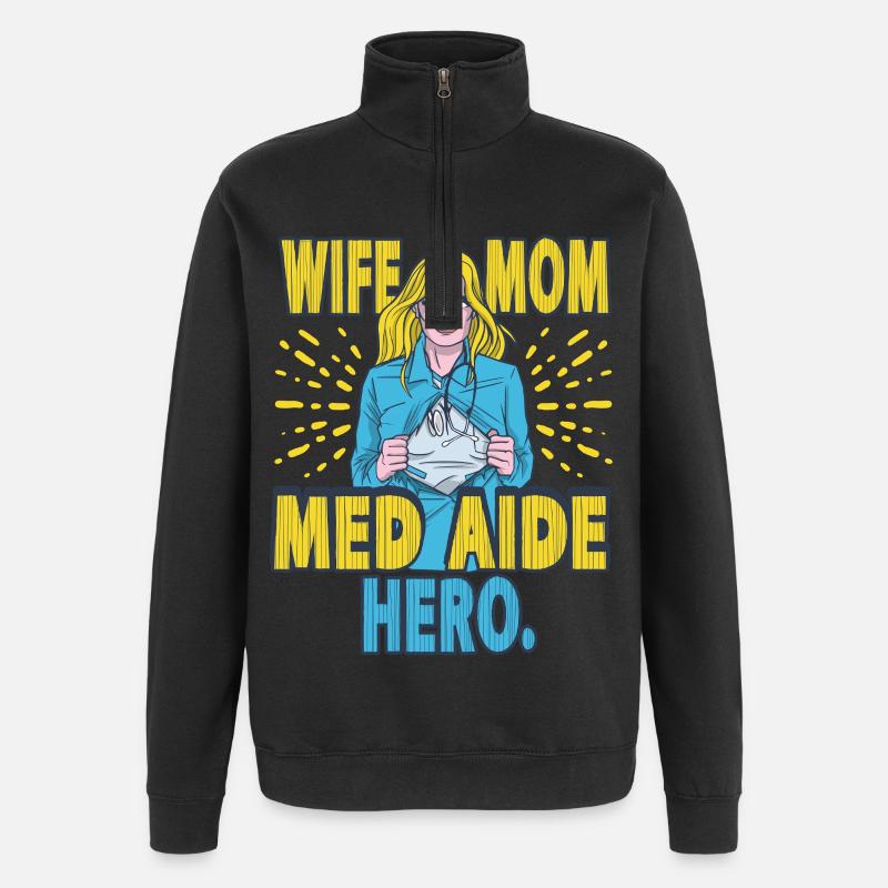 Mère assistante médicale MFA - Sweat à zip 1/4 - noir