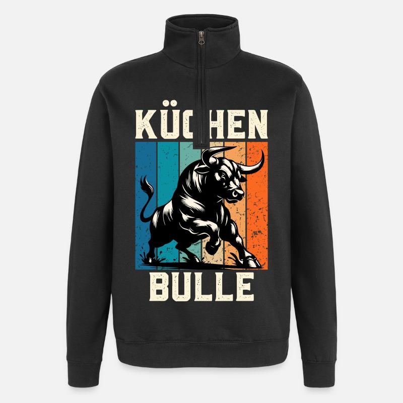 Chef KÜCHENBULLE Chefs Fun - Quarter-Zip Sweatshirt - black
