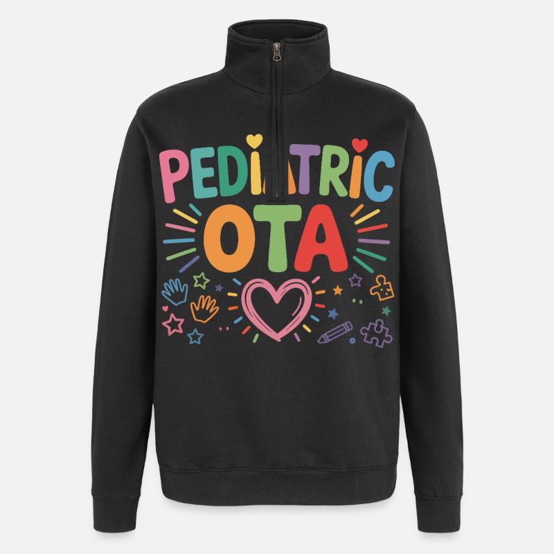Pediatric OTA Color Explosion - Quarter-Zip Sweatshirt - black