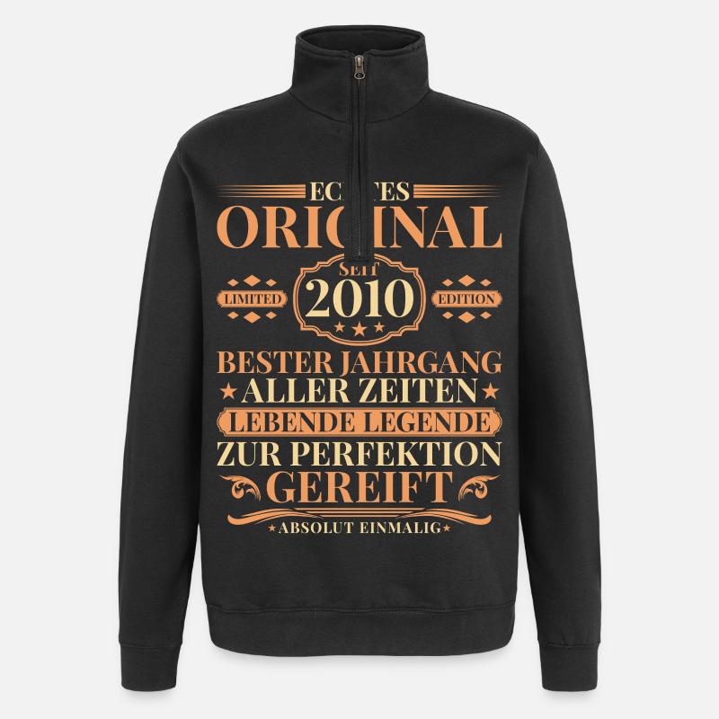 Millésime d’anniversaire 2010 Née Millésime - Sweat à zip 1/4 - noir