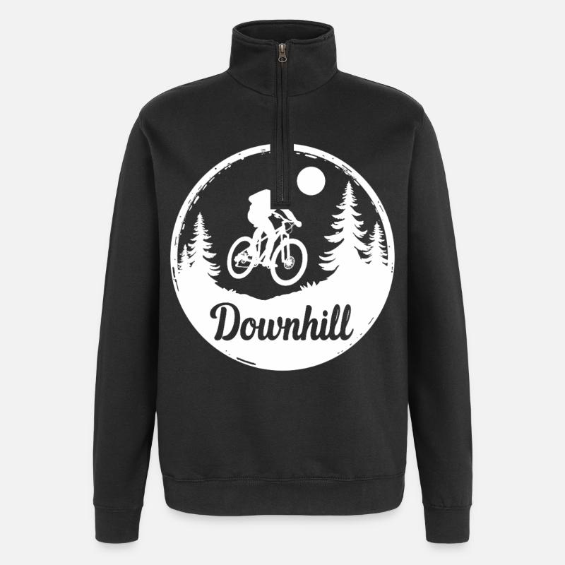 VTT de descente - Sweat à zip 1/4 - noir