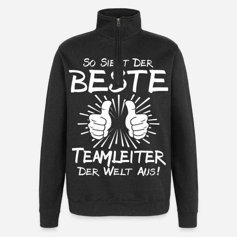 Bester Teamleiter - Quarter-Zip-Sweatshirt - Schwarz