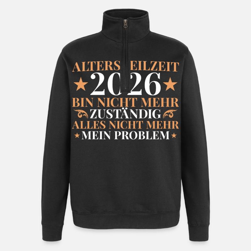 Retraite partielle 2026 Plus responsable - Sweat à zip 1/4 - noir