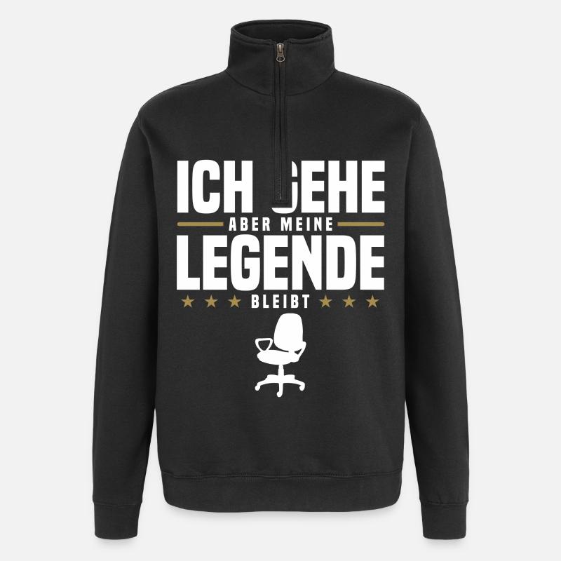 Abschied Kollege - Quarter-Zip-Sweatshirt - Schwarz