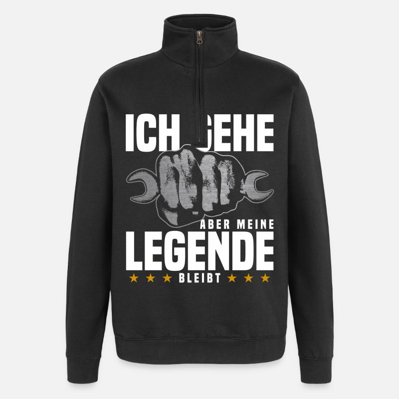 Je prends ma retraite - Sweat à zip 1/4 - noir