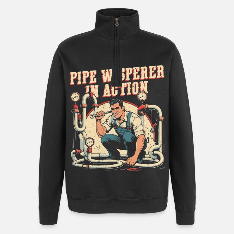 Pipe Layer Pipe Builder Pipe Whisperer - Sweat à zip 1/4 - noir