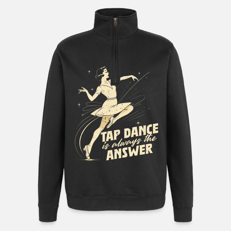 Stepptanz Stepptänzer Stepptänzerin Stepper - Quarter-Zip-Sweatshirt - Schwarz
