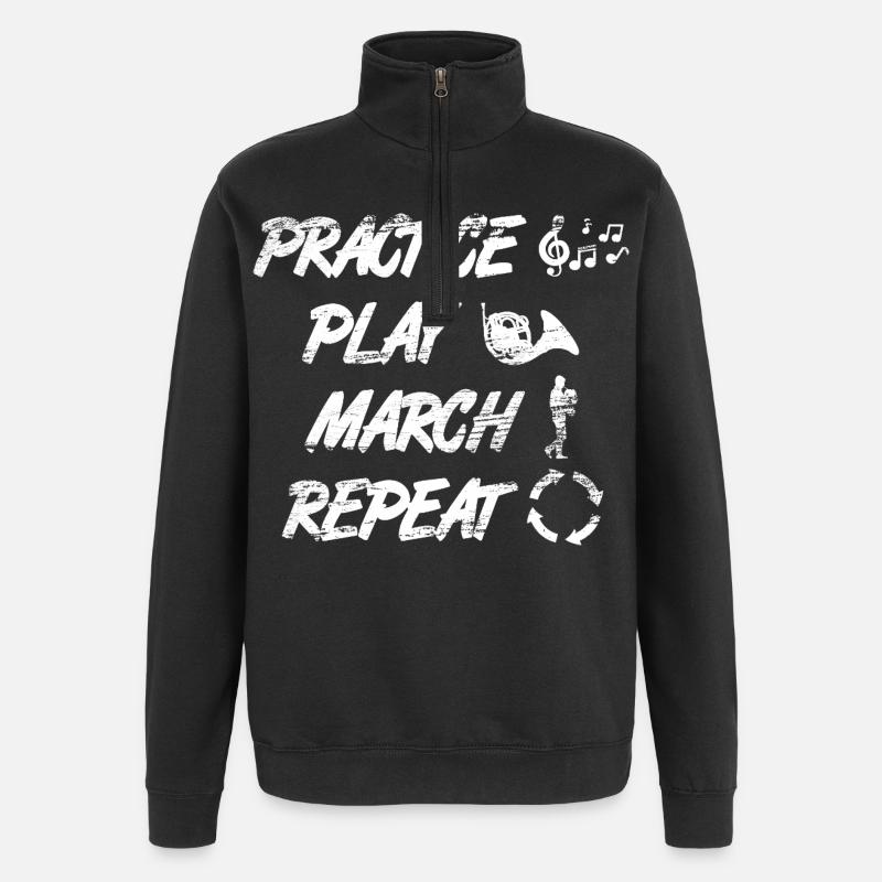 Entraînez-vous à jouer du cor français Répéter - Sweat à zip 1/4 - noir