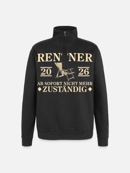 Retraite 2026 Retraite Non responsable - Sweat à zip 1/4 - noir