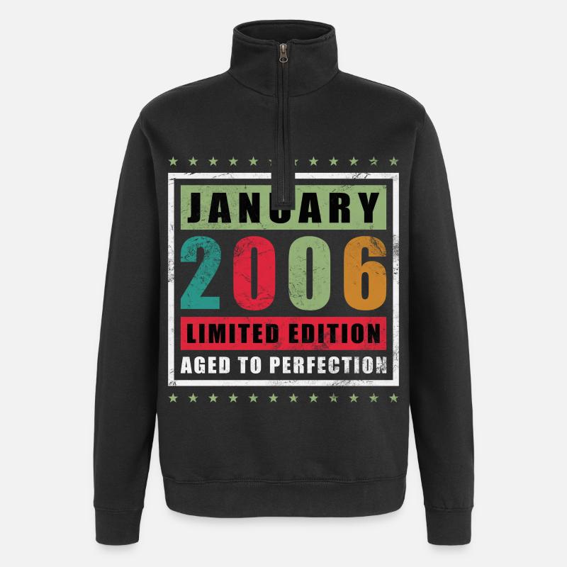 20e anniversaire Millésime Janvier 2006 - Sweat à zip 1/4 - noir