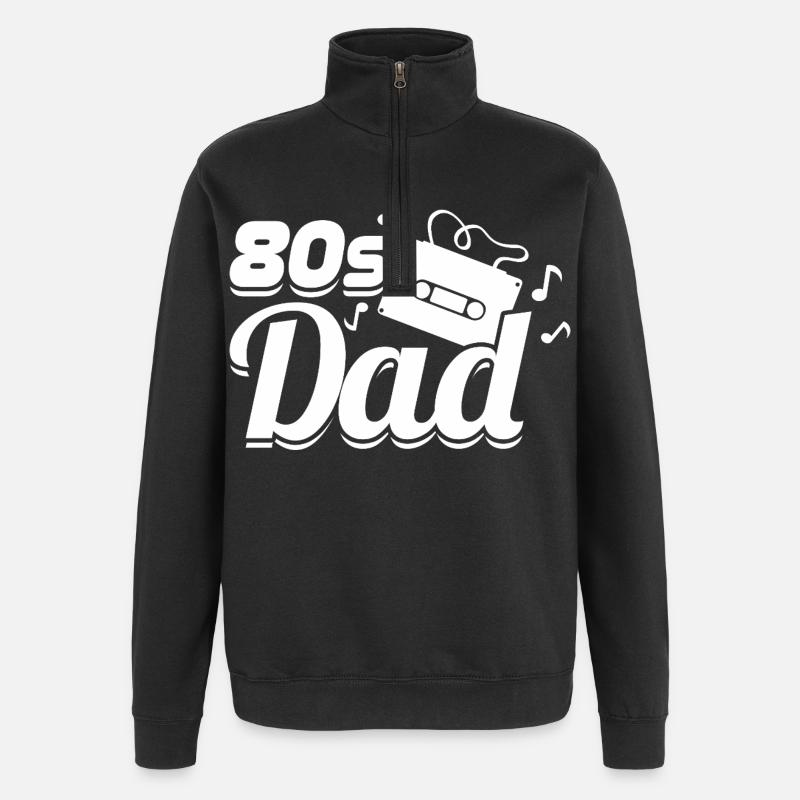 80s Dad - Quarter-Zip Sweatshirt - black