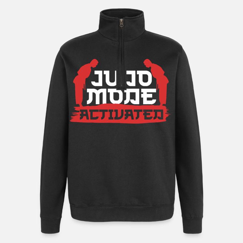 Judo Kampfsport - Quarter-Zip-Sweatshirt - Schwarz