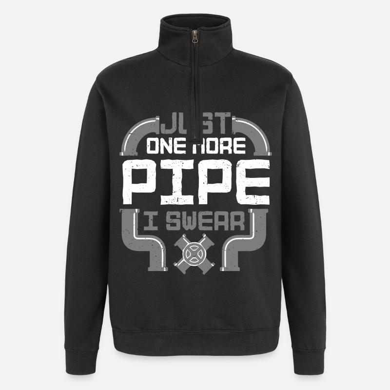 Pipe Layer Pipeline Builder - Quarter-Zip Sweatshirt - black