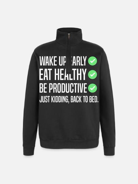 Funny New Year's Resolution - Quarter-Zip Sweatshirt - black