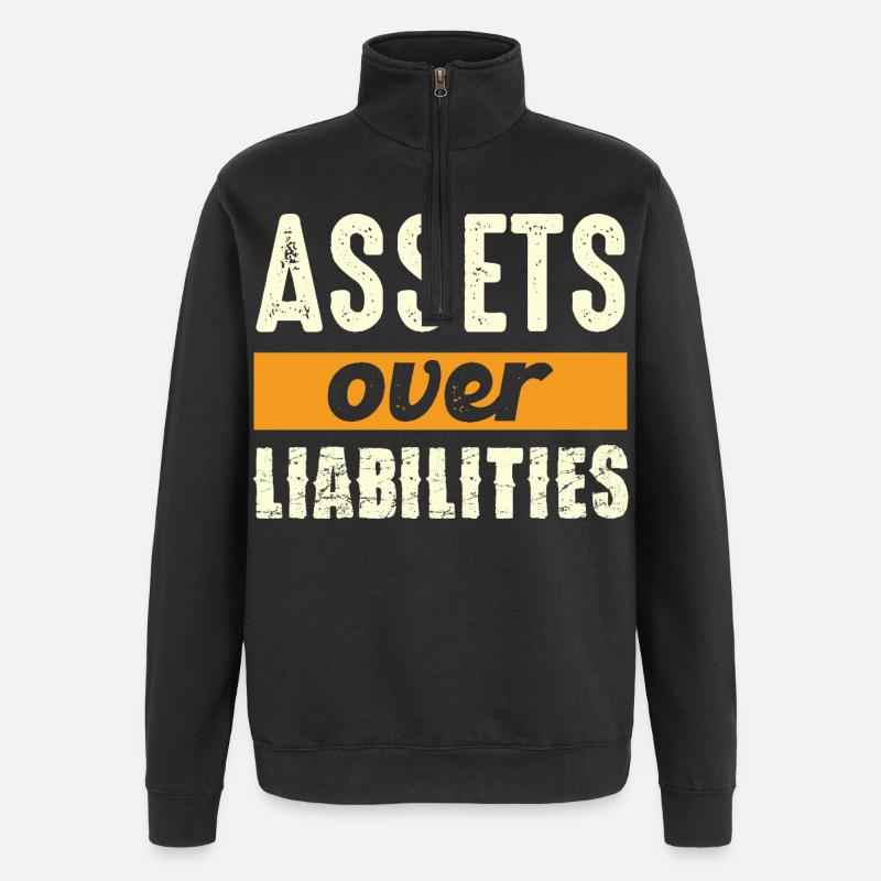 Actifs plutôt que passifs - Sweat à zip 1/4 - noir