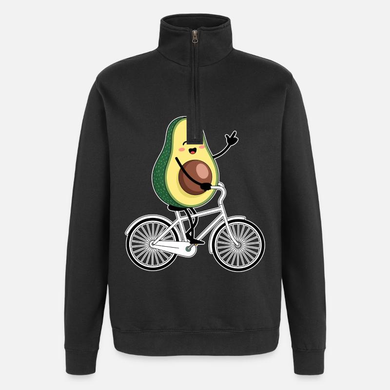 Avocat de VTT drôle - Sweat à zip 1/4 - noir