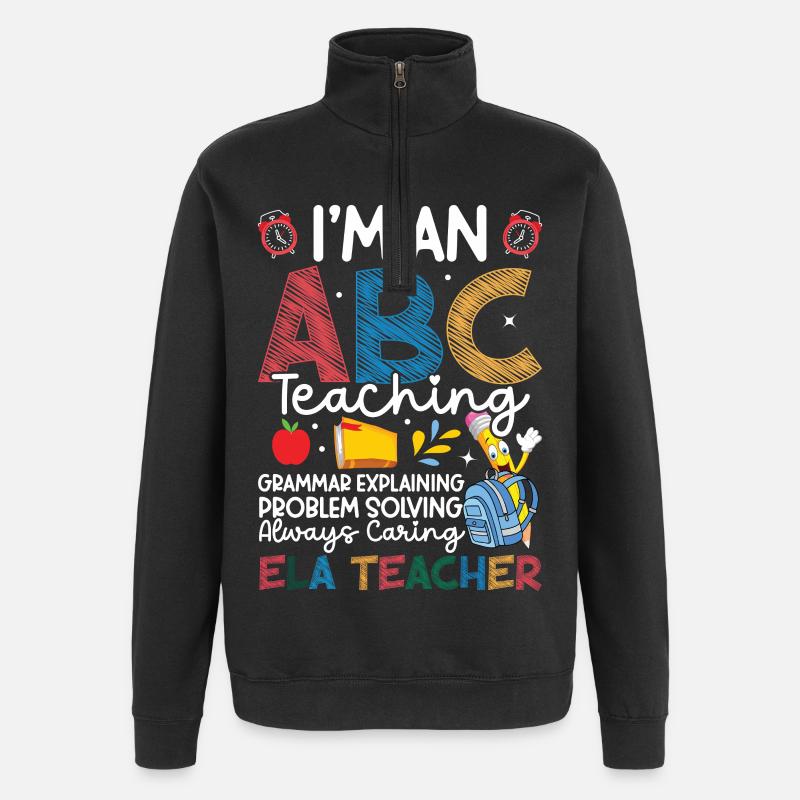 ELA Lehrerteam Team Englisch Sprache - Quarter-Zip-Sweatshirt - Schwarz