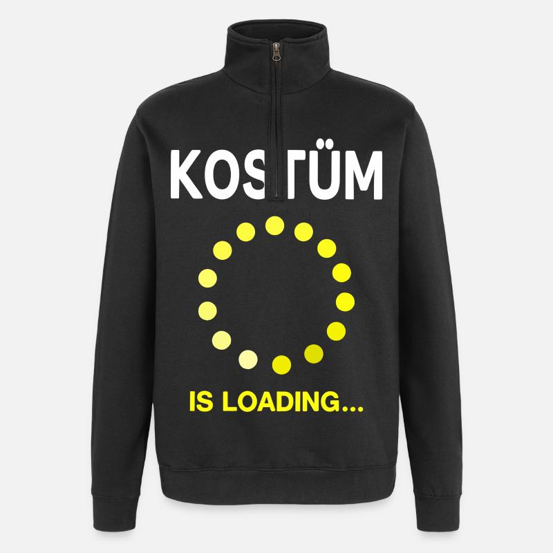 Fasnet Fasching Karneval Kostüm is Loading - Quarter-Zip-Sweatshirt - Schwarz