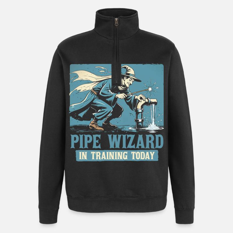 Pipe Layer Pipeline Builder - Quarter-Zip Sweatshirt - black