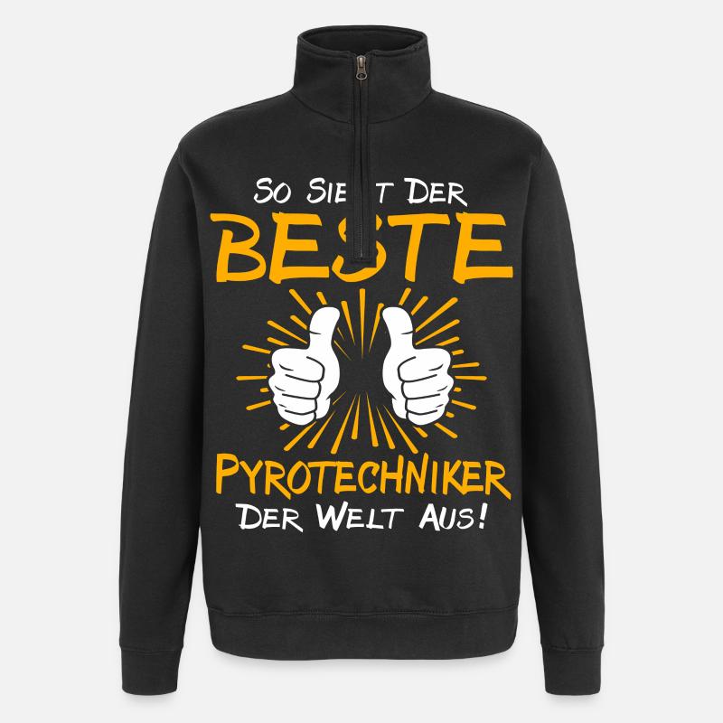 Pyrotechniker Geschenkidee - Quarter-Zip-Sweatshirt - Schwarz