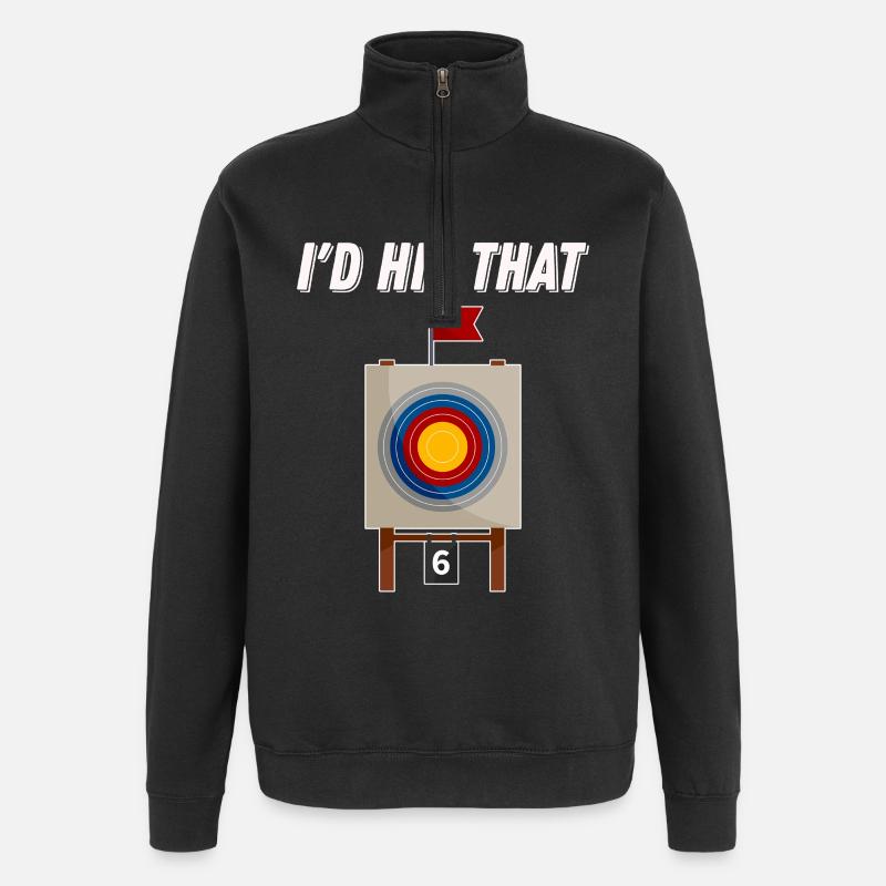 Archery I'd Hit That - Quarter-Zip Sweatshirt - black