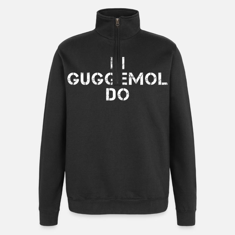 EI GUGGEMOL DO Hessisch Spruch Hessen  - Quarter-Zip-Sweatshirt - Schwarz