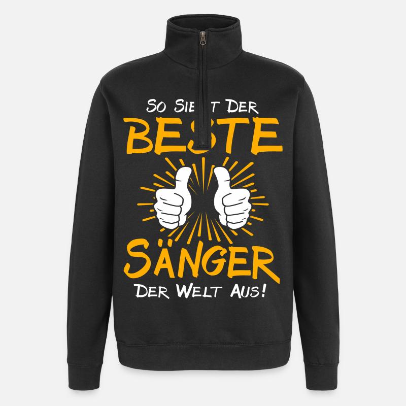 Idée cadeau pour chanteuse - Sweat à zip 1/4 - noir