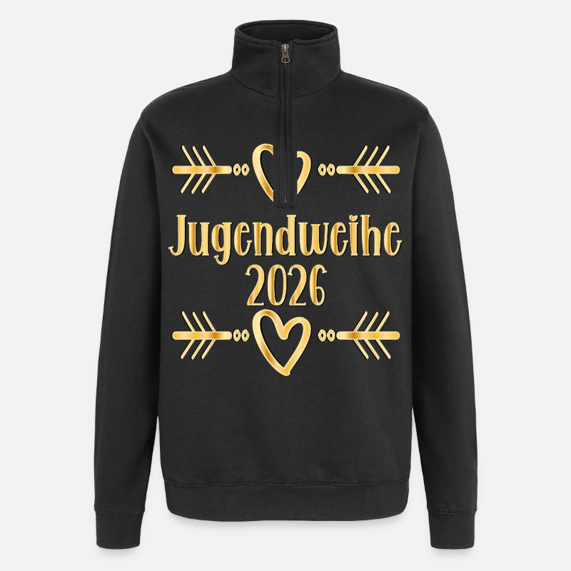 Herz Jugendweihe 2026 - Sweat à zip 1/4 - noir