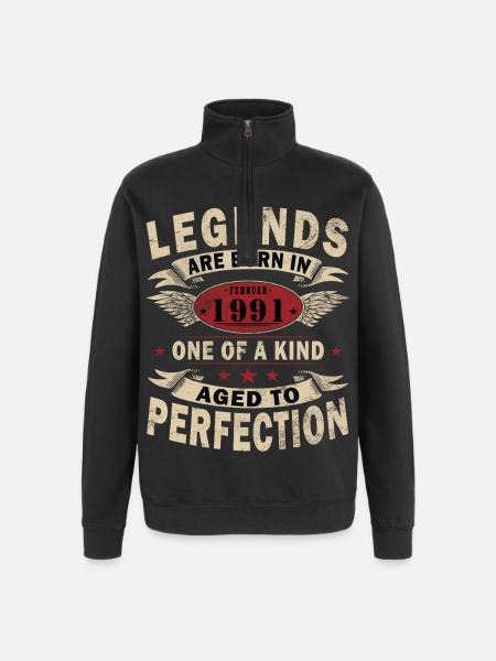 Février 1991| Février 1991 Jubilé 1991 - Sweat à zip 1/4 - noir