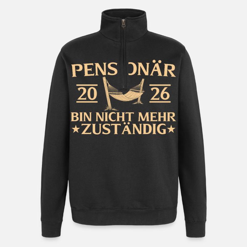 Pensionär 2026 Abschiedsgeschenk Beamter - Quarter-Zip-Sweatshirt - Schwarz