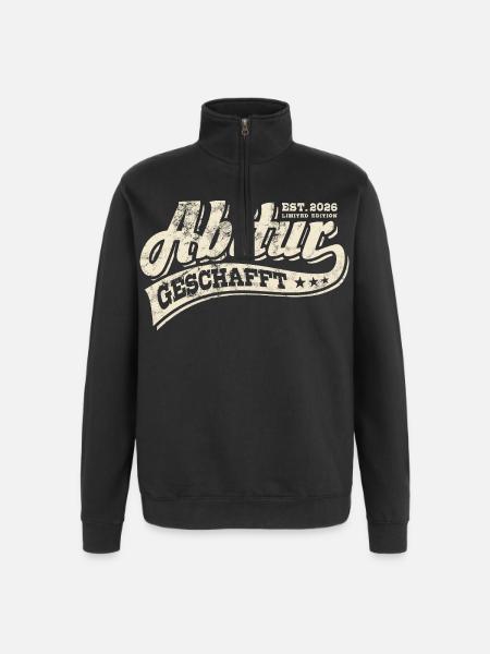 Abi Est 2026 - Abitur - Gift - Quarter-Zip Sweatshirt - black