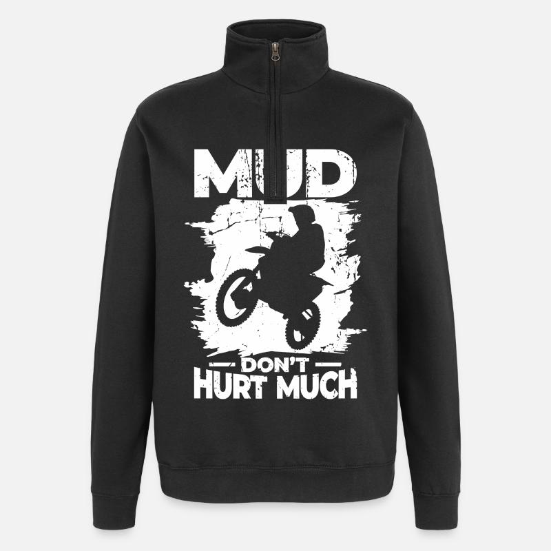 Schlamm tut nicht weh - Quarter-Zip-Sweatshirt - Schwarz