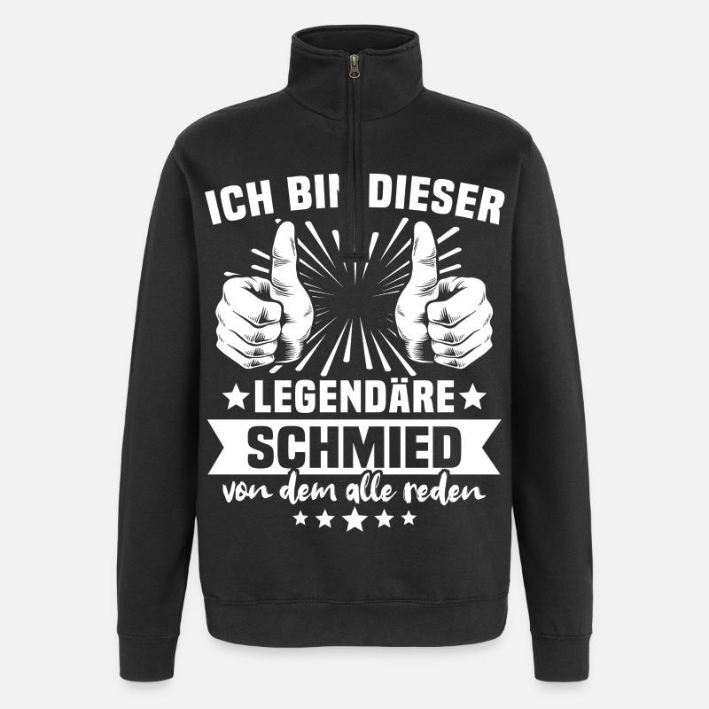 Blacksmith Legend - Quarter-Zip Sweatshirt - black