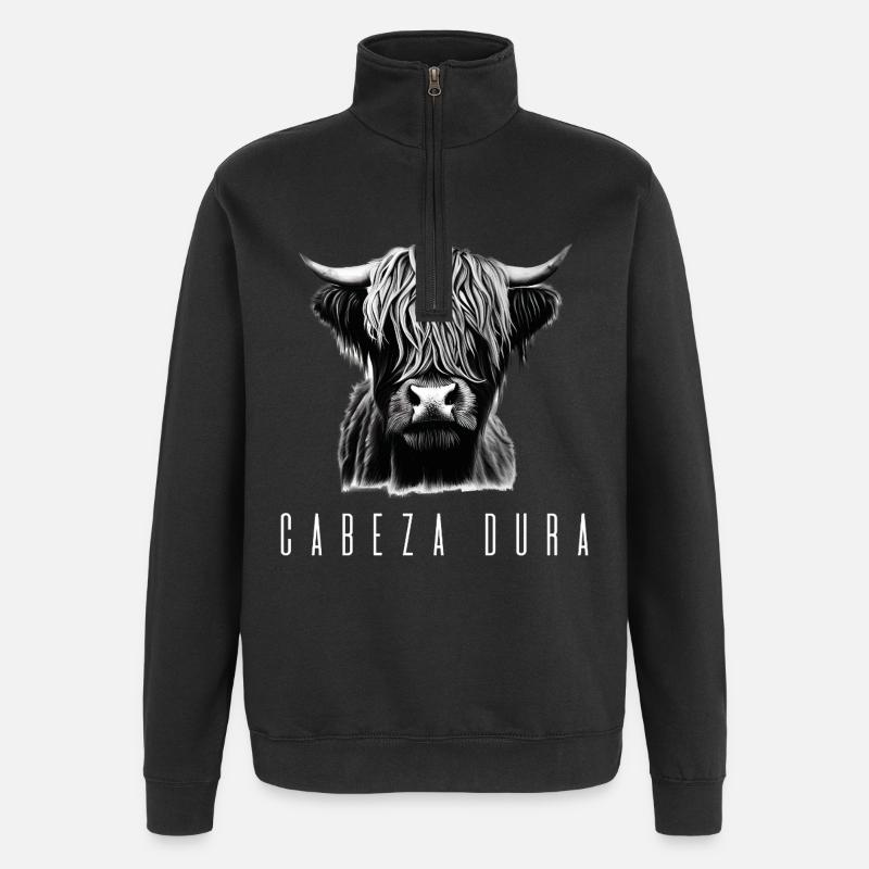 Cabeza dura - Quarter-Zip-Sweatshirt - Schwarz