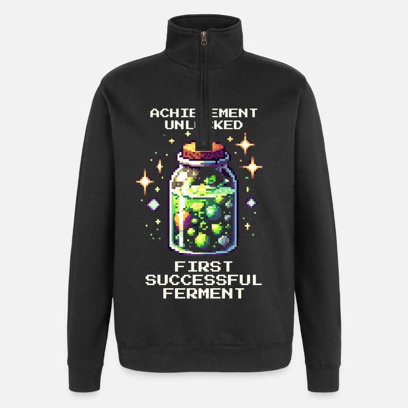 Ferment successful | Fermentation & Storage - Quarter-Zip Sweatshirt - black