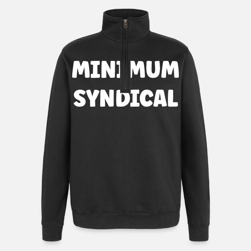 Minimum syndical - Sweat à zip 1/4 - noir