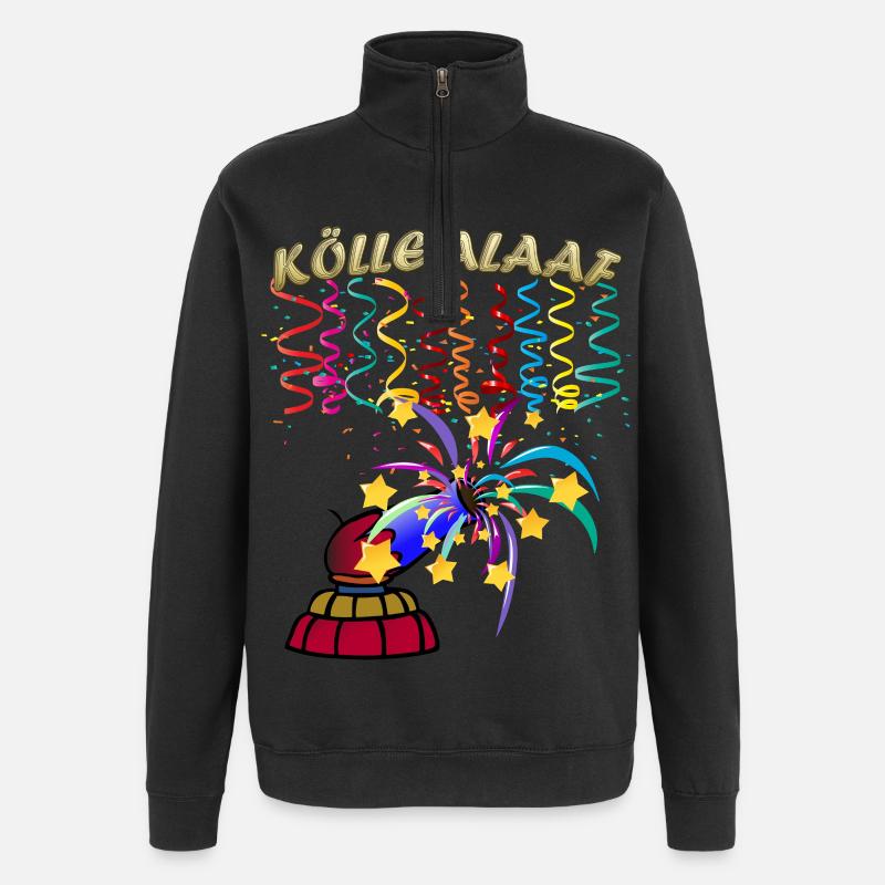 Feux d’artifice Alaaf de Cologne - Sweat à zip 1/4 - noir