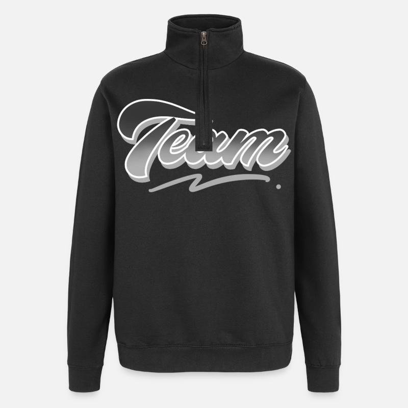 Équipe - Sweat à zip 1/4 - noir